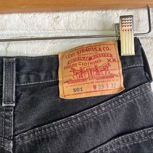 Levi’s 501 Black High Waisted Jeans 29x32